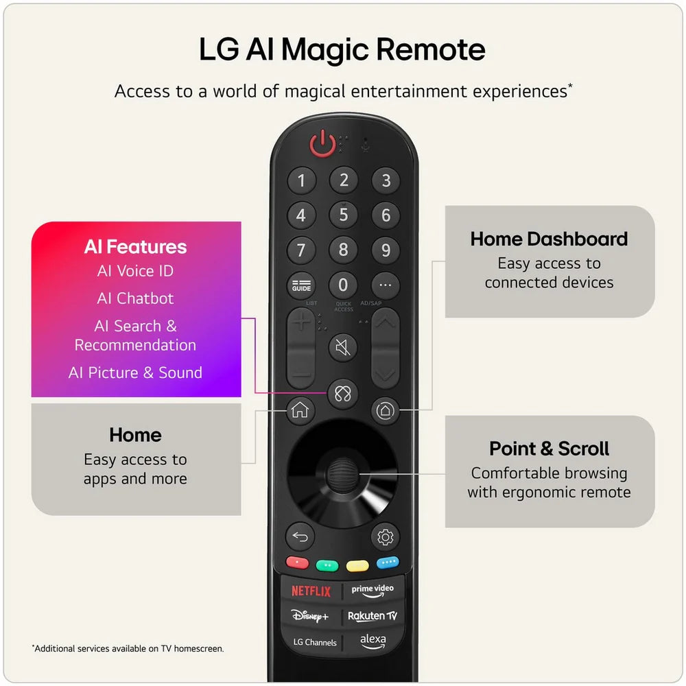 LG OLED42C66LB 42 Inch OLED evo AI C6 4K Ultra HD HDR Smart TV 2026