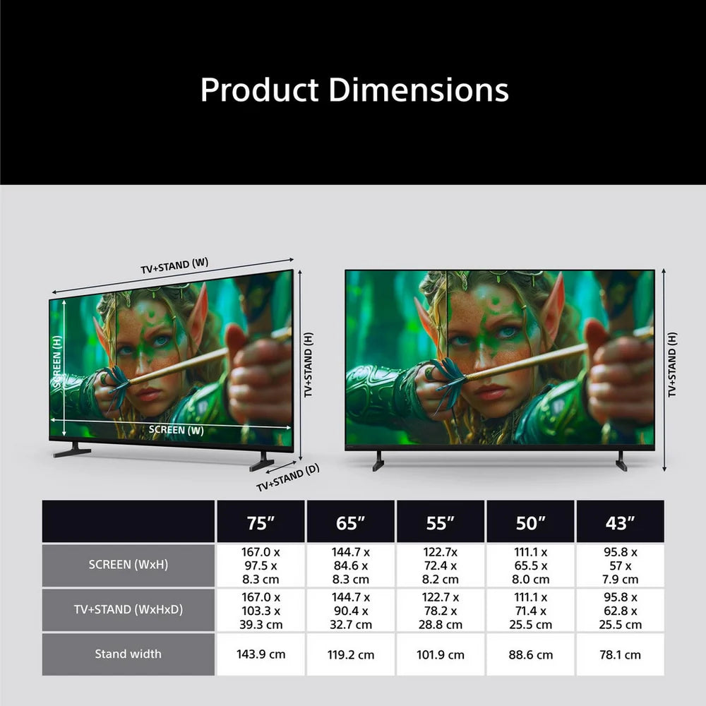 Sony K55S25M2PB 55 Inch BRAVIA 2 II Direct LED 4K Ultra HD HDR Smart Google TV 2026
