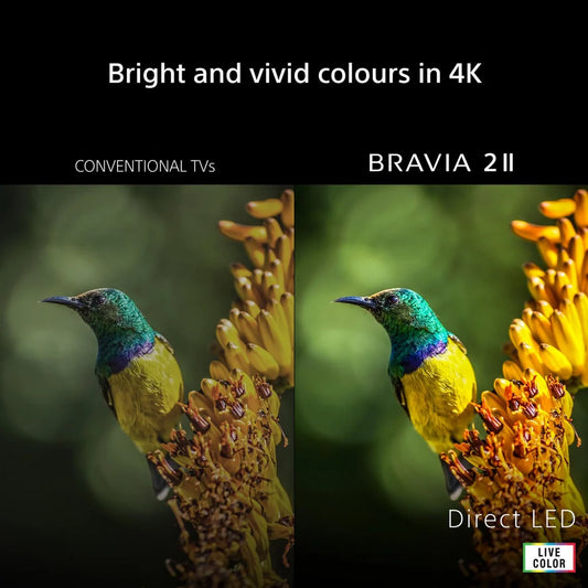 Sony K65S25M2PB 65 Inch BRAVIA 2 II Direct LED 4K Ultra HD HDR Smart Google TV 2026
